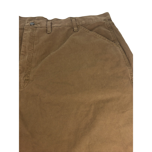 Wrangler Rustler Men's Carpenter Shorts Size 46 Loose Fit Canvas Denim Brown - Picture 7 of 16